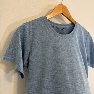 Patagonia Heathered Blue Short Sleeve Tee Capilene Daily Hiking Performance Wear